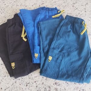 3 pairs of scrub pants